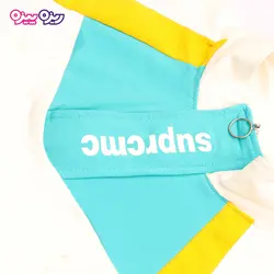 ست هودی و شلوار سوپر پنبه لاکرا دار اسلش طرح Suprcmc کد 2670