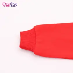 بلوز پنبه تک‌رو لاکرادار طرح موش دوچرخه سوار کد 2663