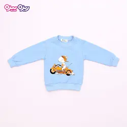 بلوز پنبه تک‌رو لاکرادار طرح موش دوچرخه سوار کد 2663