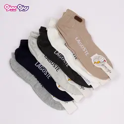 جوراب سوپر پنبه لاکرا دار طرح LAGOST کد 2650