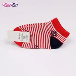 جوراب سوپر پنبه لاکرا دار طرح لنگر کد 2641