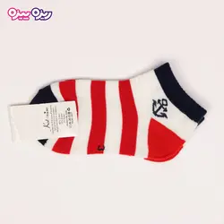 جوراب سوپر پنبه لاکرا دار طرح لنگر کد 2641