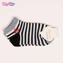 جوراب سوپر پنبه لاکرا دار طرح لنگر کد 2641