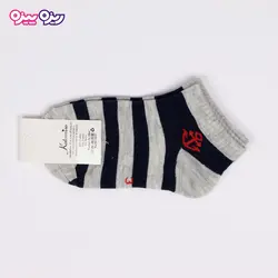 جوراب سوپر پنبه لاکرا دار طرح لنگر کد 2641