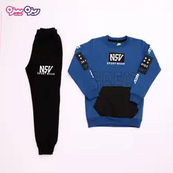 ست بلوز و شلوار سوپر پنبه لاکرا دار اسلش طرح NSV SPORT WEAR کد 2712