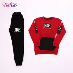 ست بلوز و شلوار سوپر پنبه لاکرا دار اسلش طرح NSV SPORT WEAR کد 2712