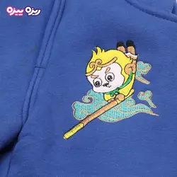 ست بلوز، شلوار و پافر پنبه دو رو لاکرادار اسلش طرح AHA کد 2703