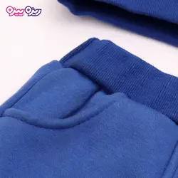 ست بلوز، شلوار و پافر پنبه دو رو لاکرادار اسلش طرح AHA کد 2703