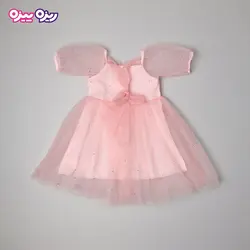 پیراهن تور ستاره‌دار بند‌دار طرح ستاره کد 2856