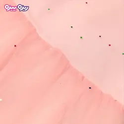 پیراهن تور ستاره‌دار بند‌دار طرح ستاره کد 2856