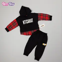 ست هودی و شلوار دورس اسلش طرح HTCARAT کد 2850