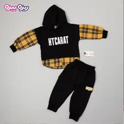 ست هودی و شلوار دورس اسلش طرح HTCARAT کد 2850