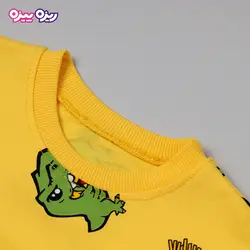 ست بلوز و شلوار دورس اسلش طرح دایناسور کد 2848