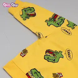ست بلوز و شلوار دورس اسلش طرح دایناسور کد 2848