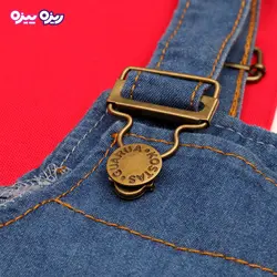 ست سرهمی و تی‌شرت جین راسته طرح زرافه ok کد 2595