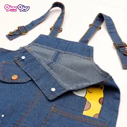 ست سرهمی و تی‌شرت جین راسته طرح زرافه ok کد 2595