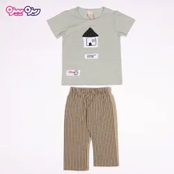 ست تی‌شرت و شلوارک اسلپ طرح KaKamee کد 2501