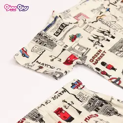 ست تی‌شرت و شلوار نخی طرح LONDON کد 2499