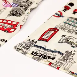 ست تی‌شرت و شلوار نخی طرح LONDON کد 2499