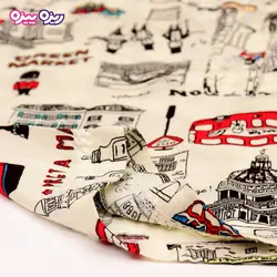 ست تی‌شرت و شلوار نخی طرح LONDON کد 2499