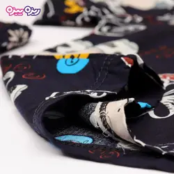 ست تی‌شرت و شلوار نخی طرح گاو کد 2497