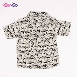 پیراهن نخی طرح گوزن کد 2493