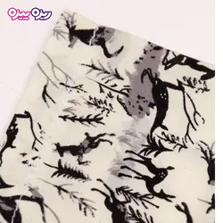 پیراهن نخی طرح گوزن کد 2493