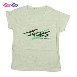 تی‌شرت پنبه لاکرا طرح JAKS کد 2575