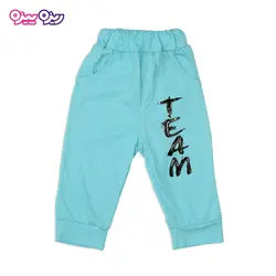 ست تی‌شرت و شلوارک پنبه تک‌رو لاکرادار بند‌دار طرح TEAM BY HOMME کد 2447