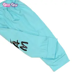 ست تی‌شرت و شلوارک پنبه تک‌رو لاکرادار بند‌دار طرح TEAM BY HOMME کد 2447