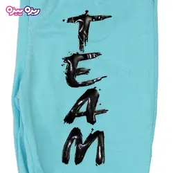 ست تی‌شرت و شلوارک پنبه تک‌رو لاکرادار بند‌دار طرح TEAM BY HOMME کد 2447