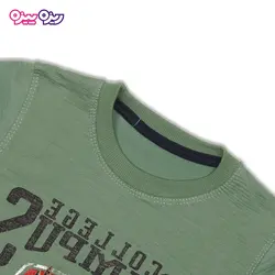 ست تی‌شرت و شلوارک اسلپ طرح  CAMPUS COUNTRY کد 2437