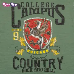 ست تی‌شرت و شلوارک اسلپ طرح  CAMPUS COUNTRY کد 2437