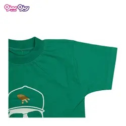 ست تی‌شرت و شلوارک پنبه تک‌رو لاکرادار طرح MANAN اسکلت کد 2355