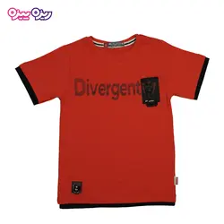 تی‌شرت پنبه تک‌رو لاکرادار سگک‌دار طرح Divergently NY کد 2351