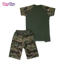 ست تی‌شرت و شلوارک اسلپ نگین دار طرح NO PAIN NO GAIN کد 2413