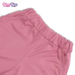 ست تی‌شرت و شلوارک پنبه تک‌رو لاکرادار طرح 7 DFYL کد 2408