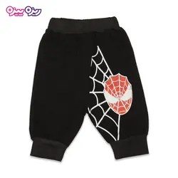 ست تی‌شرت و شلوارک پنبه تک‌رو لاکرادار طرح مرد عنکبوتی کد 2405