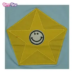 ست تی‌شرت و شلوارک استیکردار ستاره‌دار کد 2331