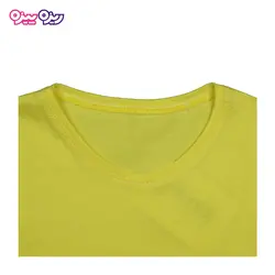 ست تی‌شرت و شلوارک پنبه تک‌رو لاکرادار طرح N9 HOOLYWOOD 0028 کد 2327