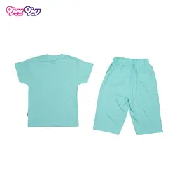 ست تی‌شرت و شلوارک پنبه تک‌رو لاکرادار طرح VANS کد 2325