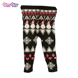 شلوار بافت لگ طرح آدم برفی کد 2288