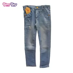 شلوار جین راسته طرح love کد 2207