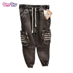 شلوار جین اسلش طرح جیب زیپ‌دار کد 2199