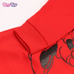 ست بلوز و شلوار پنبه دو رو لاکرادار اسلش پولک‌دار استیکردار طرح Minnie Mouse کد 2706