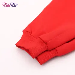 ست بلوز و شلوار پنبه دو رو لاکرادار اسلش پولک‌دار استیکردار طرح Minnie Mouse کد 2706