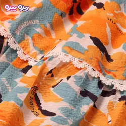 پیراهن ژاکارد گیپوردار طرح SELF_LOVE کد 2854