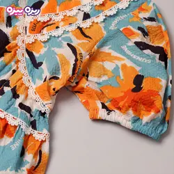 پیراهن ژاکارد گیپوردار طرح SELF_LOVE کد 2854