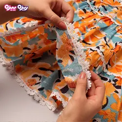 پیراهن ژاکارد گیپوردار طرح SELF_LOVE کد 2854