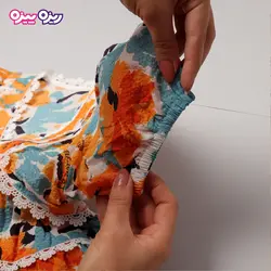 پیراهن ژاکارد گیپوردار طرح SELF_LOVE کد 2854